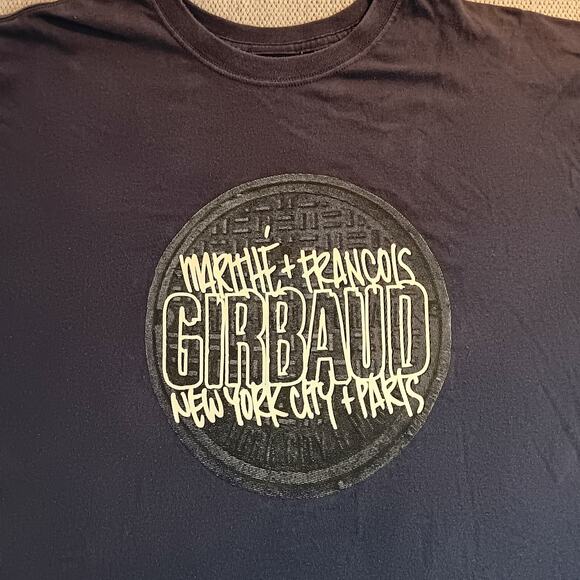 Marithe Francois Girbaud Vintage Tee 2XL Dark Blue Fade New York Paris Street - Picture 4 of 12